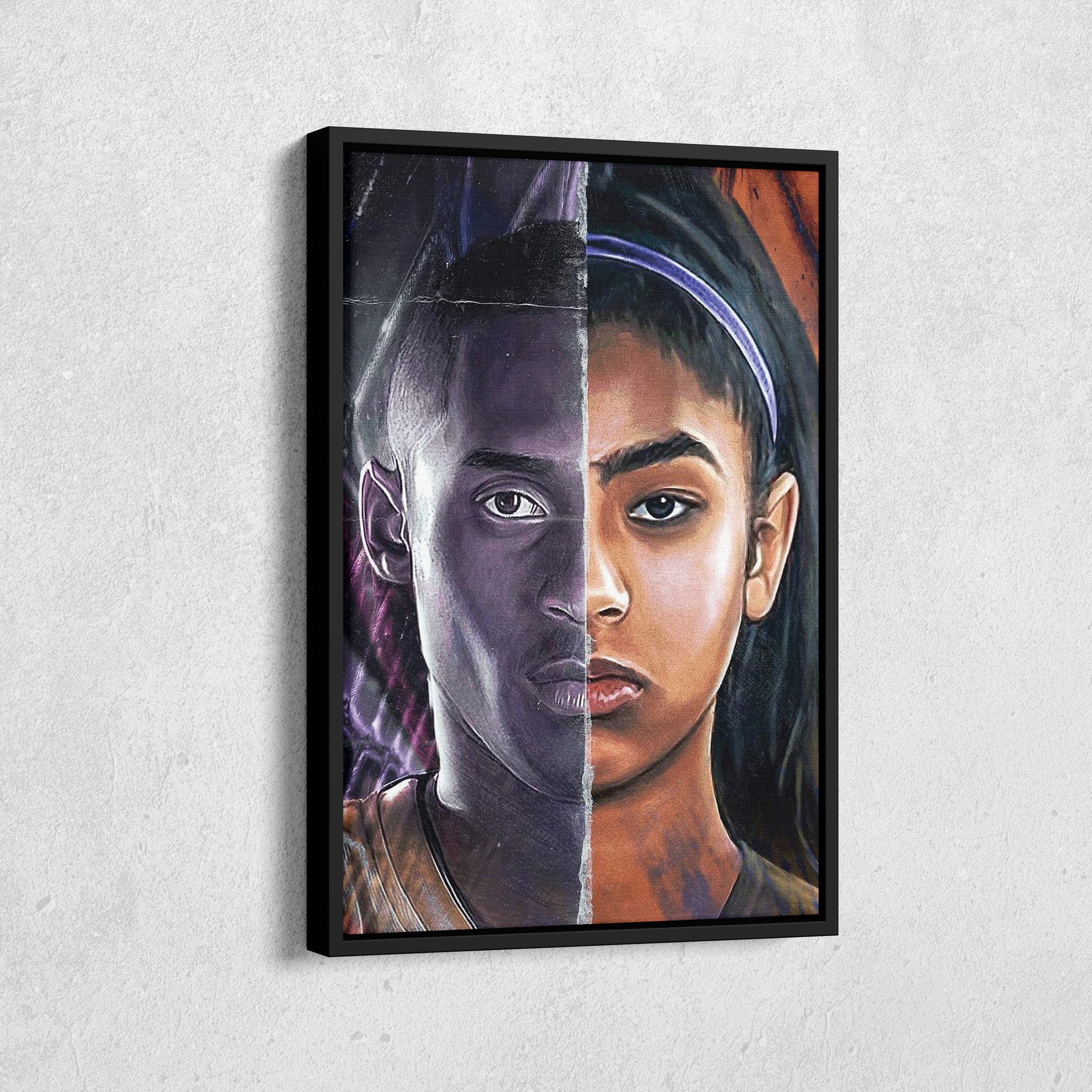 Kobe Gianna Canvas Wall Art – Mamba Legacy Family Print