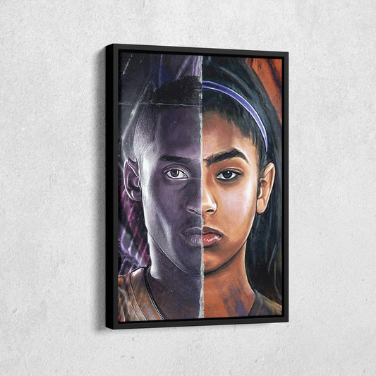 Kobe Gianna Canvas Wall Art – Mamba Legacy Family Print