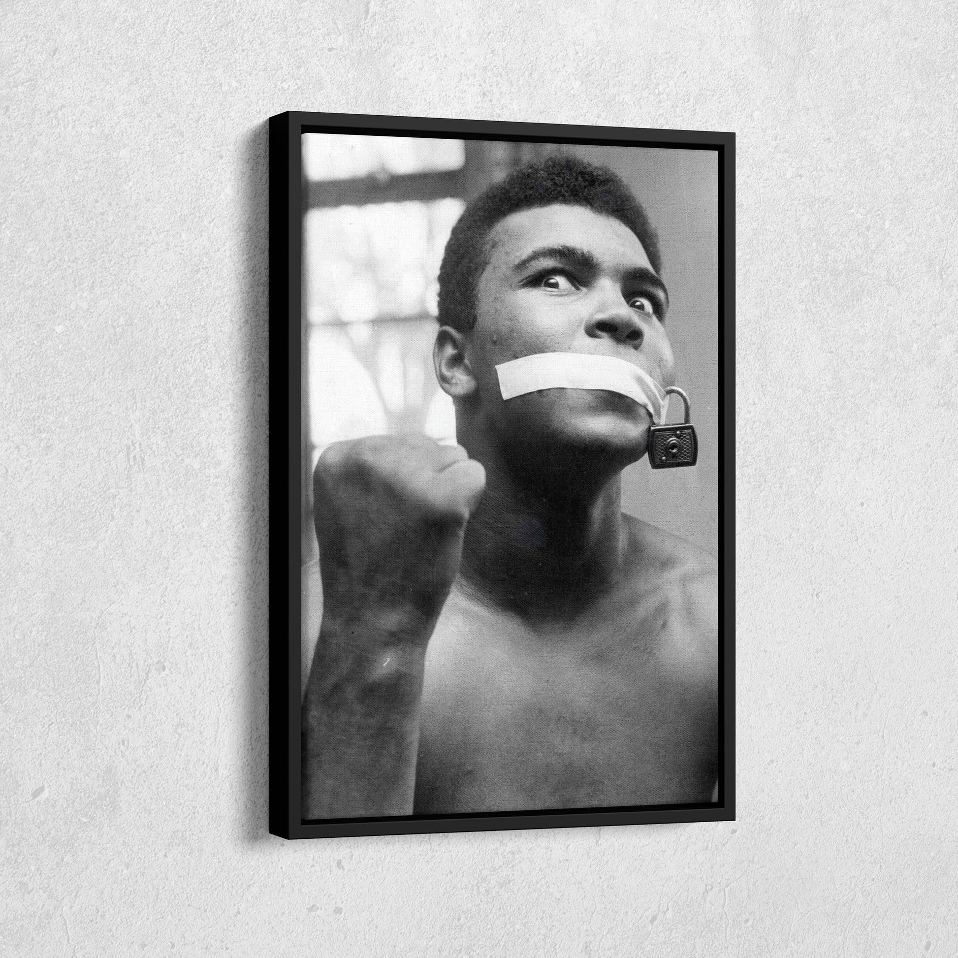 Muhammad Ali Boxing Silent Canvas Art – Legendary Fighter Decor