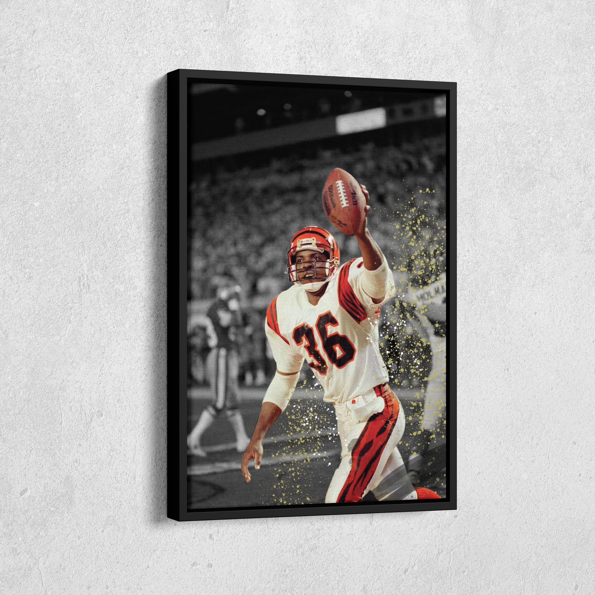 Jennings’ Kickoff Return Cincinnati Bengals Canvas Wall Art Decor - NFL Highlight Art