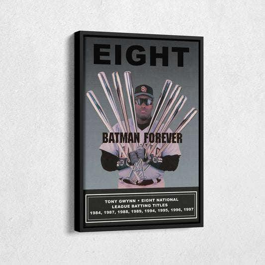 Tony Gwynn 8 N.L. Batting Titles Canvas Art - MLB Sports Home Decor