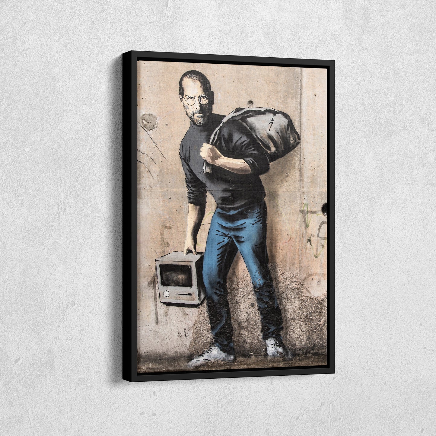 Banksy 'Steve Jobs' Canvas Print - Framed Wall Art