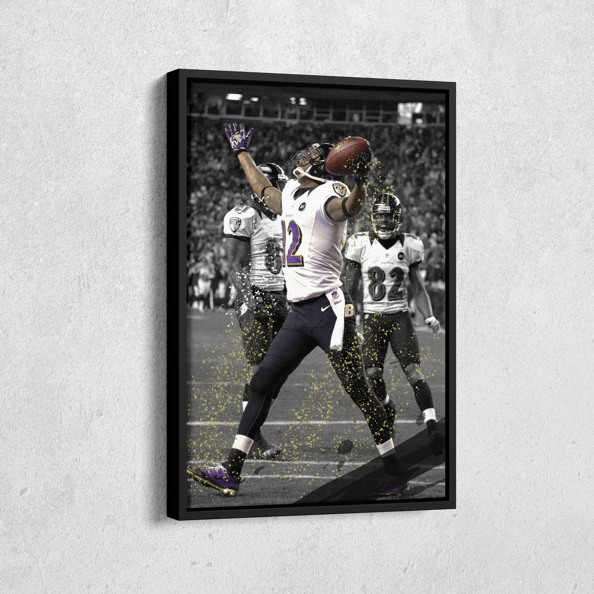The Mile High Miracle Canvas Art - NFL Ravens vs. Broncos Wall Decor
