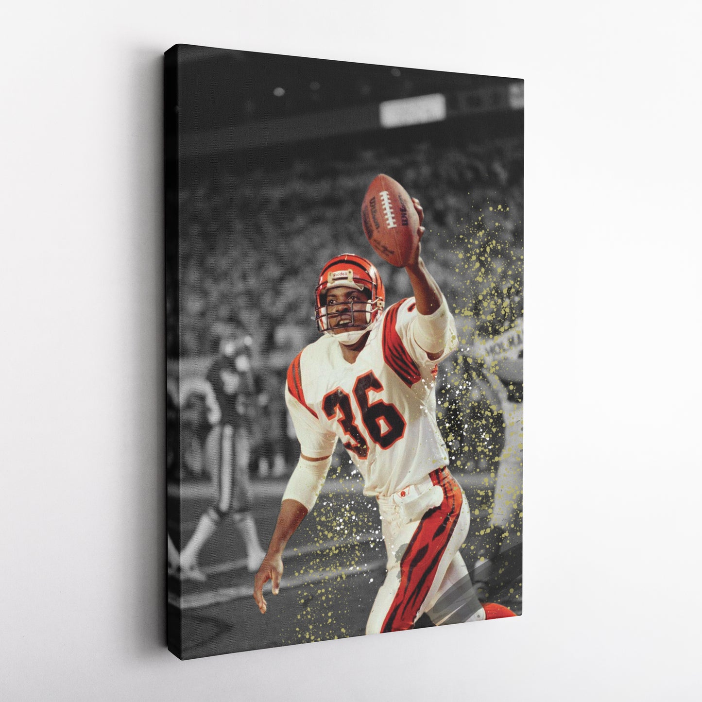 Jennings’ Kickoff Return Cincinnati Bengals Canvas Wall Art Decor - NFL Highlight Art
