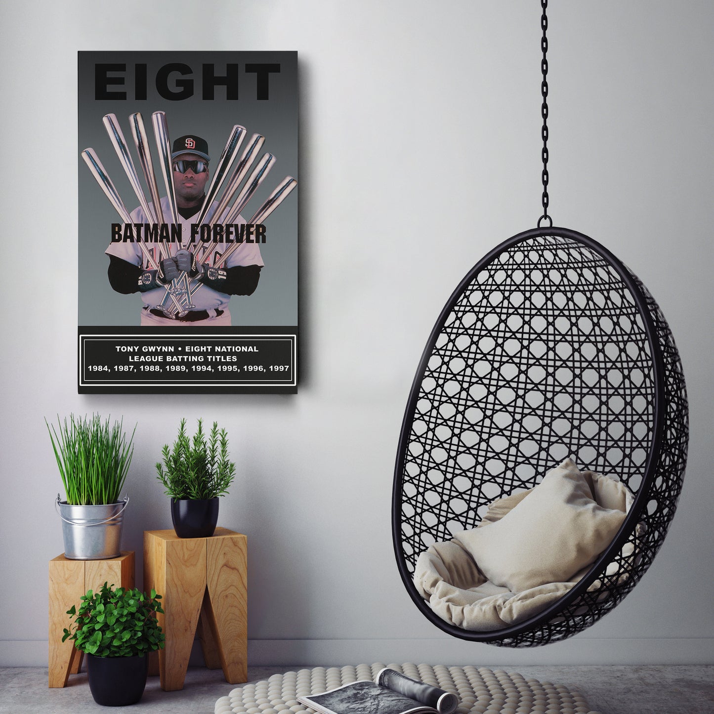 Tony Gwynn 8 N.L. Batting Titles Canvas Art - MLB Sports Home Decor