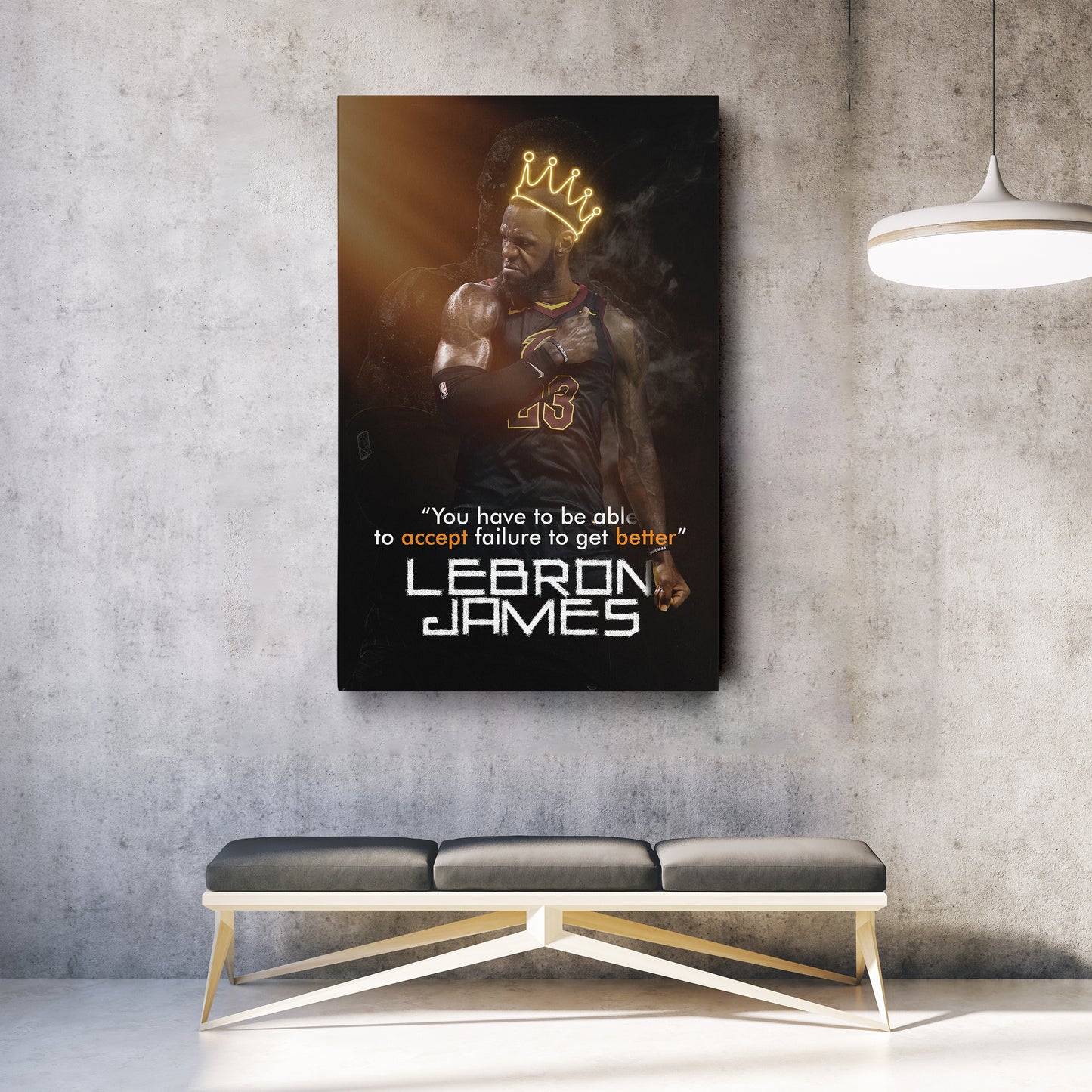 LeBron James King Quote Canvas Wall Art – NBA Superstar Motivation