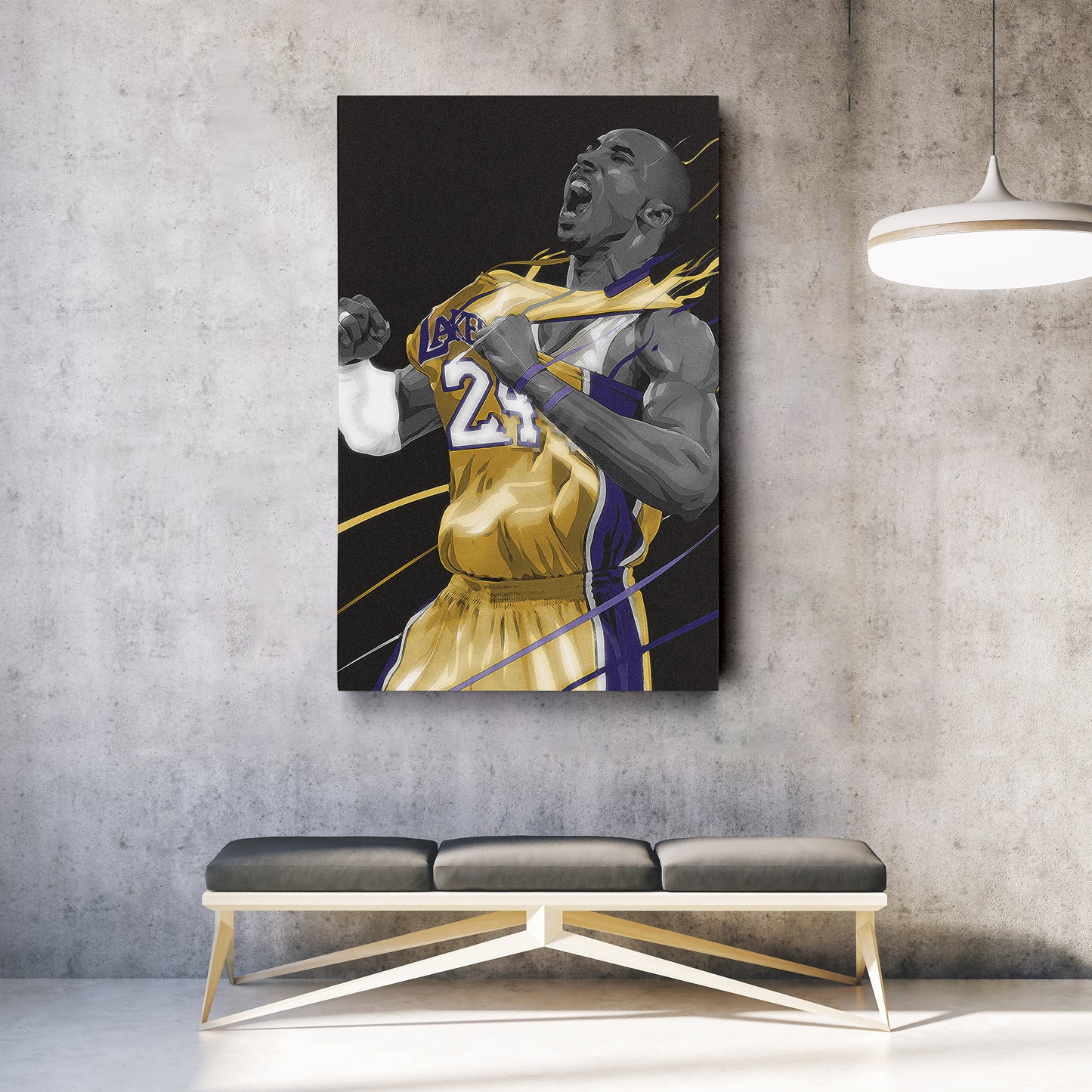 Kobe Bryant Black Mamba Career Canvas Wall Art – Iconic Moments Decor