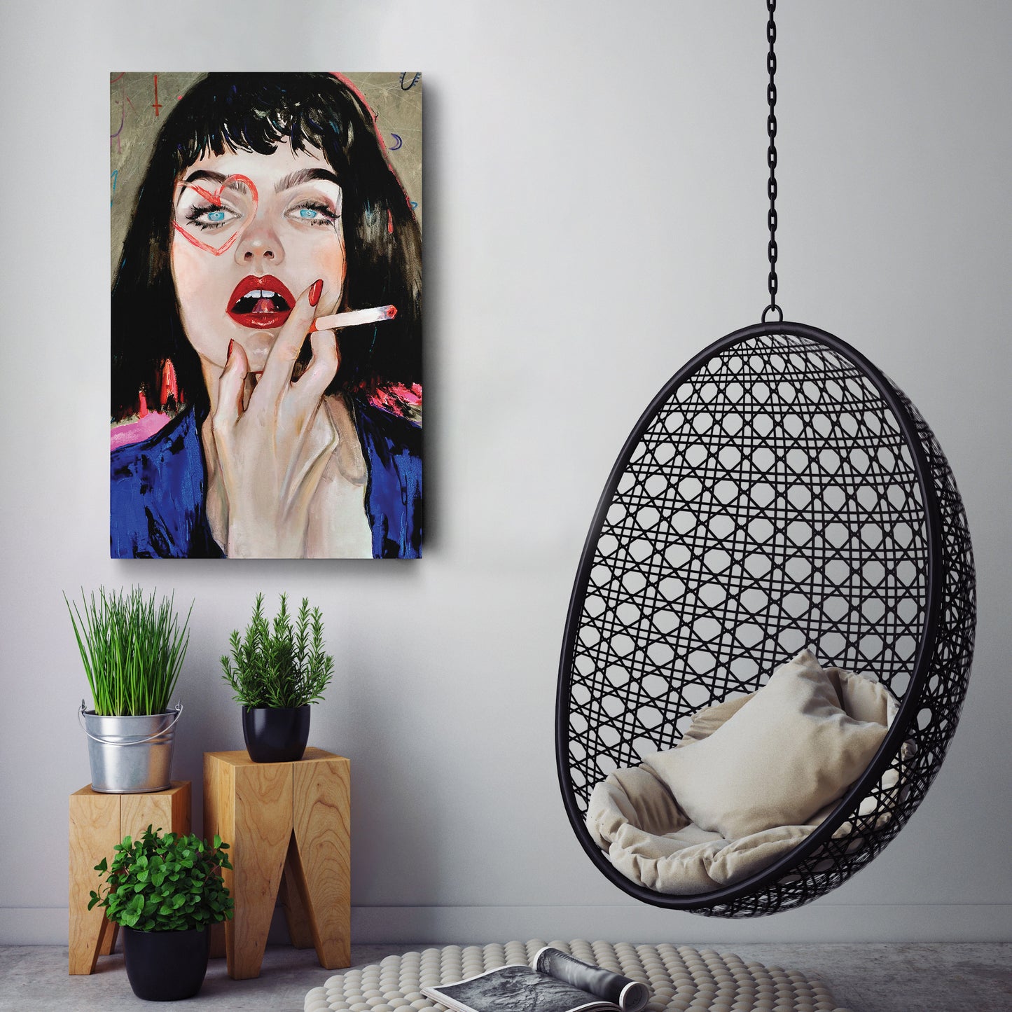 Fantasy Woman - Acrylic & Oil Painting Canvas Wall Art Decor