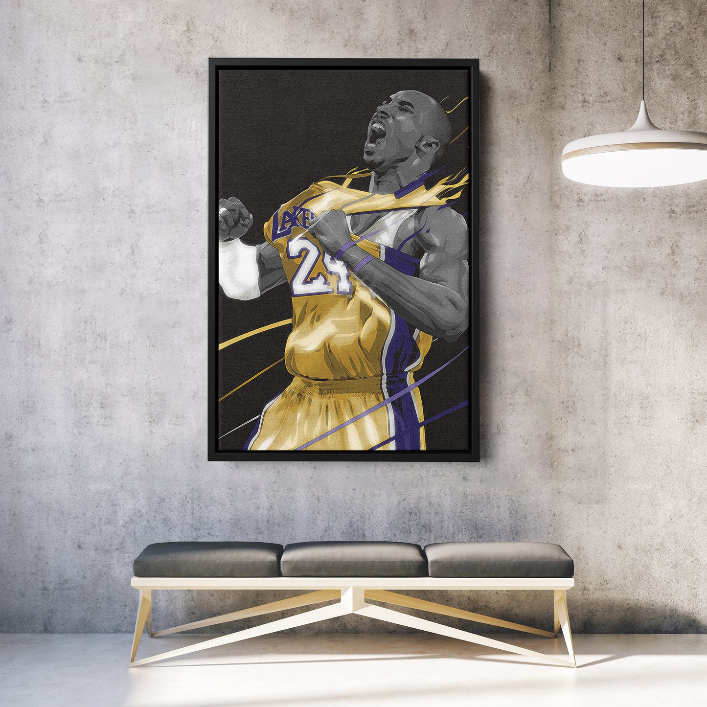 Kobe Bryant Black Mamba Career Canvas Wall Art – Iconic Moments Decor