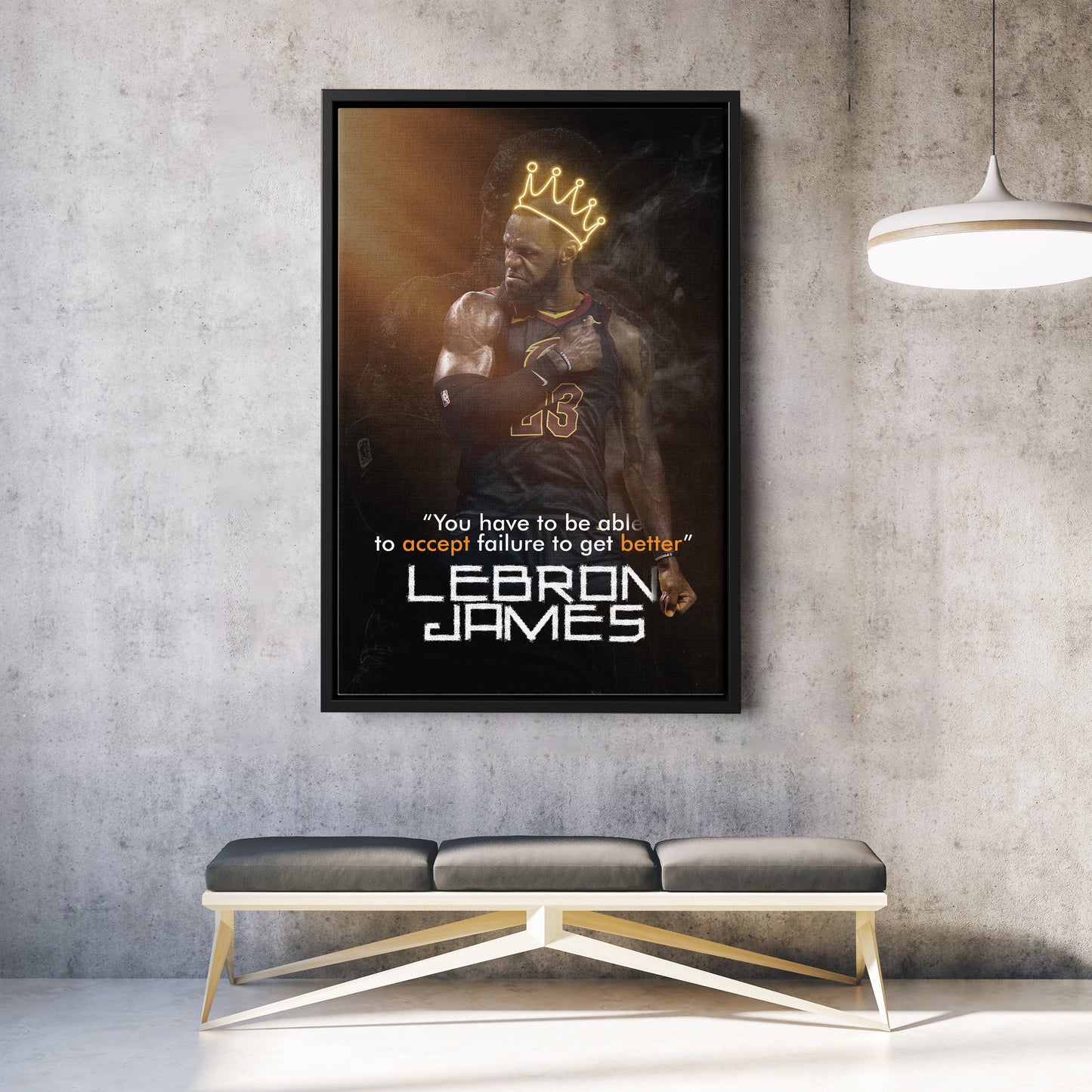 LeBron James King Quote Canvas Wall Art – NBA Superstar Motivation