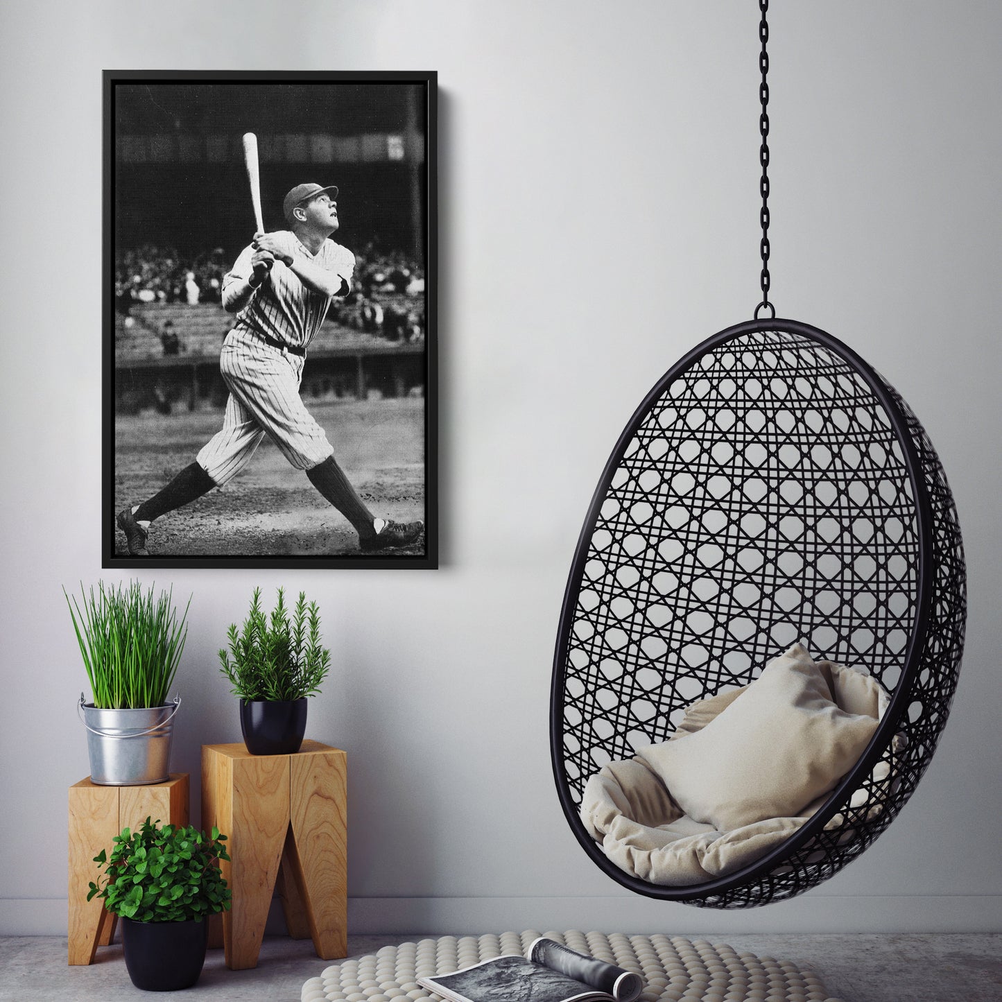 Babe Ruth Classic Baseball Vintage Canvas Wall Art Decor - Timeless Sports Art