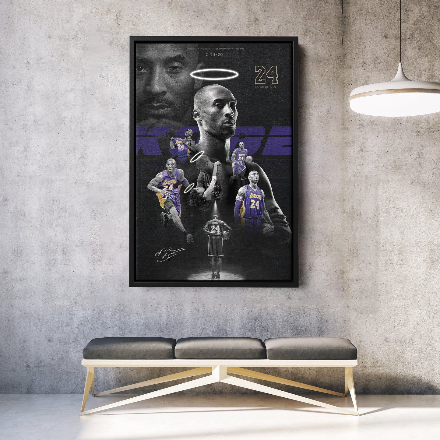 Mamba Out Kobe Bryant 2-24-20 Basketball Canvas Art – A Lasting Tribute