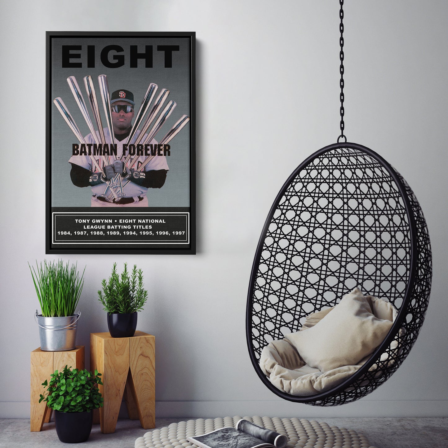 Tony Gwynn 8 N.L. Batting Titles Canvas Art - MLB Sports Home Decor