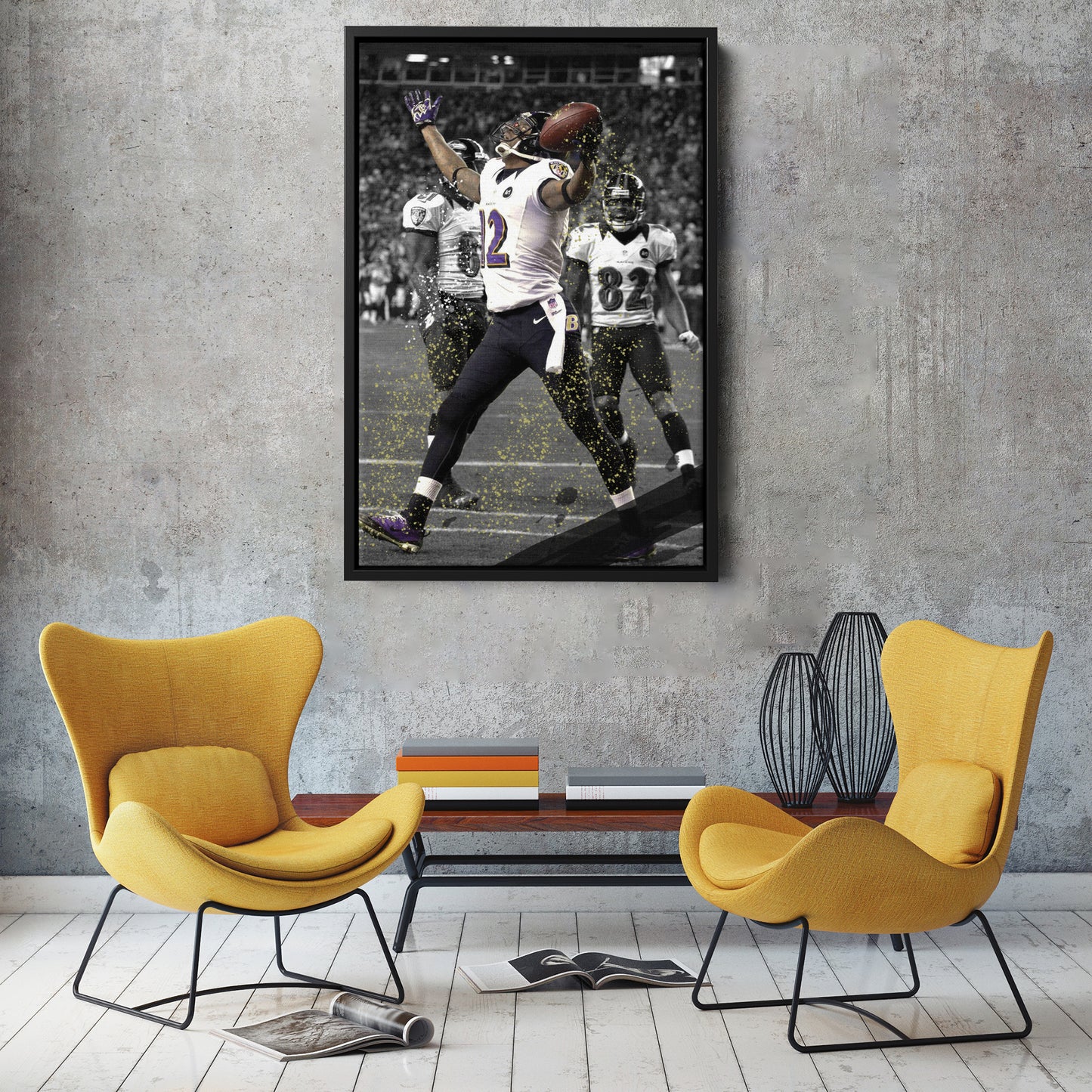 The Mile High Miracle Canvas Art - NFL Ravens vs. Broncos Wall Decor
