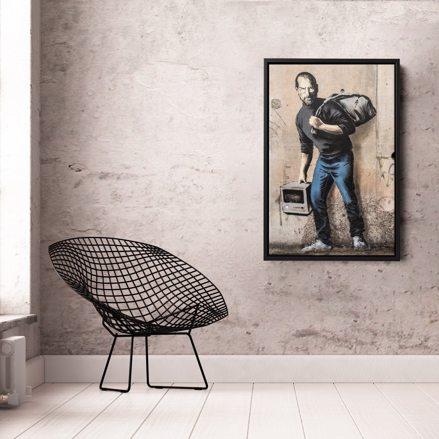 Banksy 'Steve Jobs' Canvas Print - Framed Wall Art