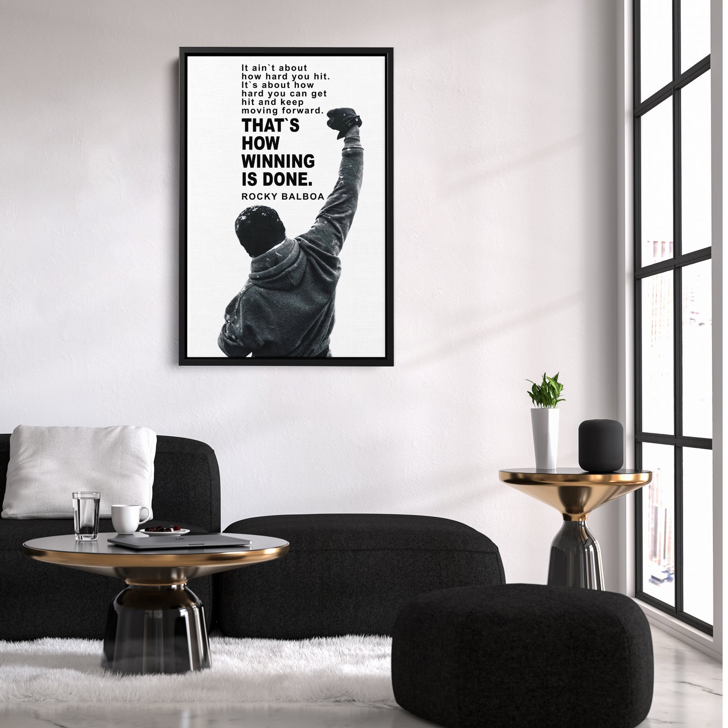 Rocky Balboa Motivational Quote Canvas Art - Inspirational Wall Decor
