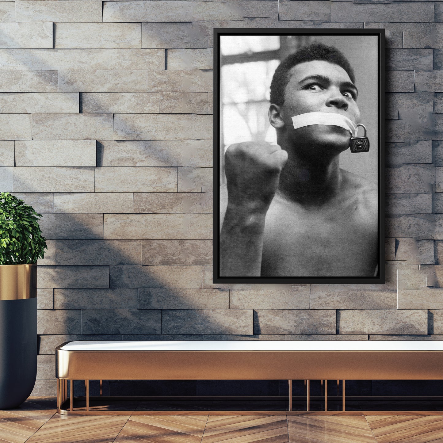 Muhammad Ali Boxing Silent Canvas Art – Legendary Fighter Decor