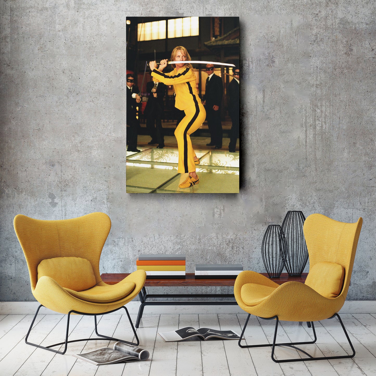 Kill Bill Uma Thurman Movie Scene Canvas Wall Art – Cinematic Action Poster