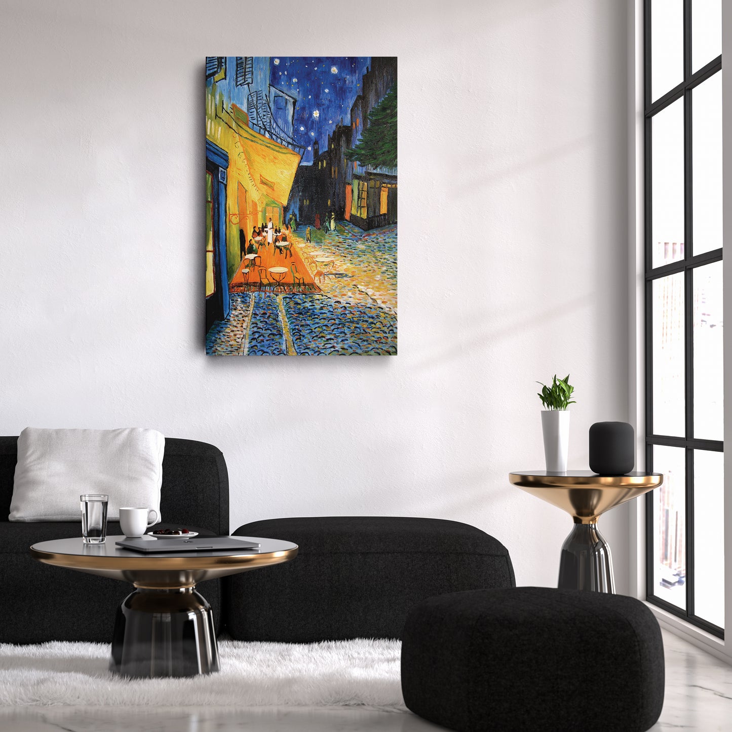 Vincent Van Gogh's Cafe Terrace at Night Canvas Art - Famous Painting Decor
