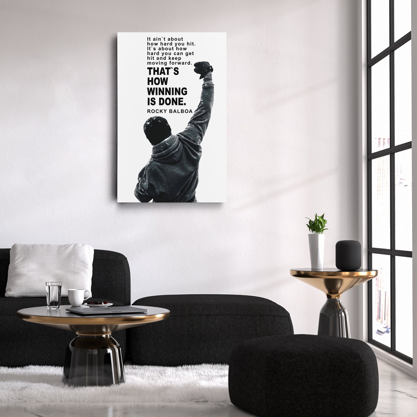 Rocky Balboa Motivational Quote Canvas Art - Inspirational Wall Decor