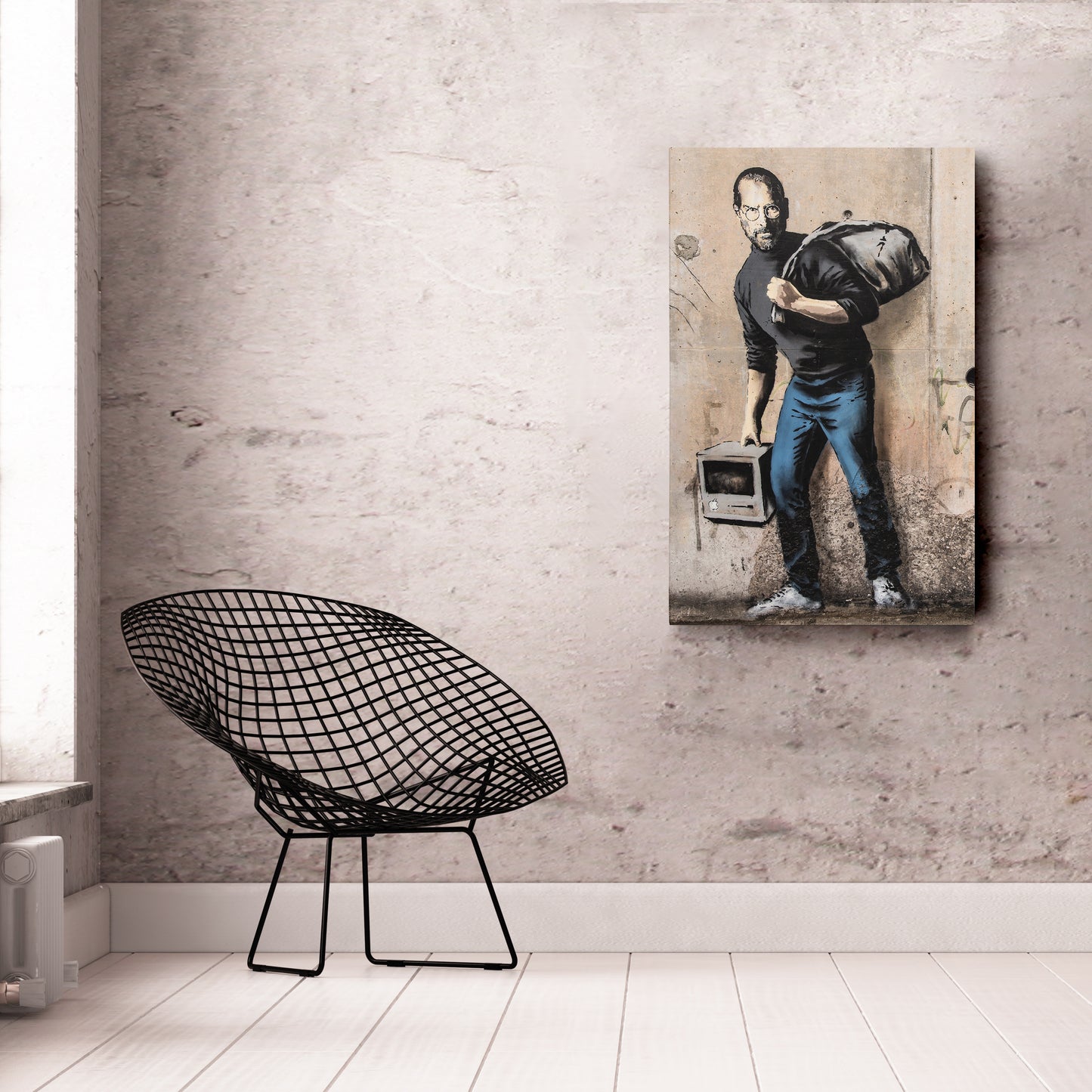 Banksy 'Steve Jobs' Canvas Print - Framed Wall Art