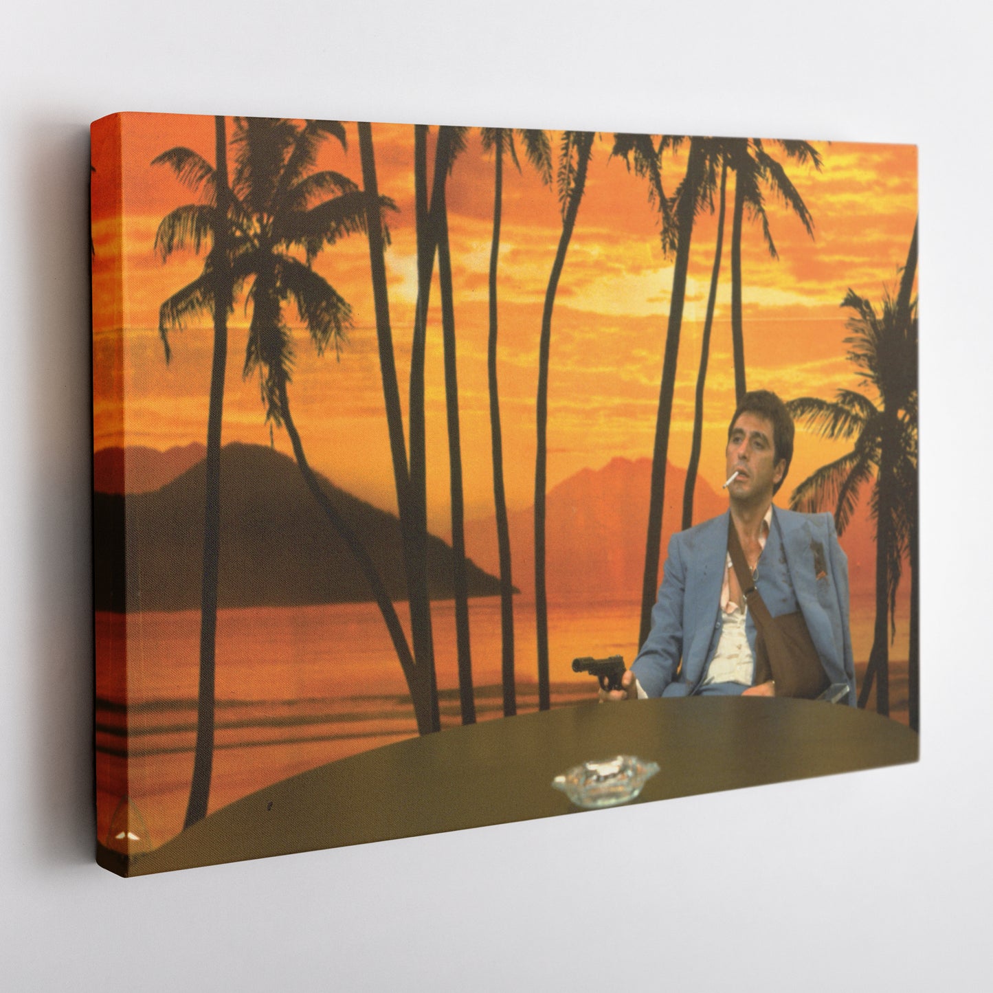 Scarface Al Pacino Art Effect Canvas Wall Art – Iconic Movie Moment Decor