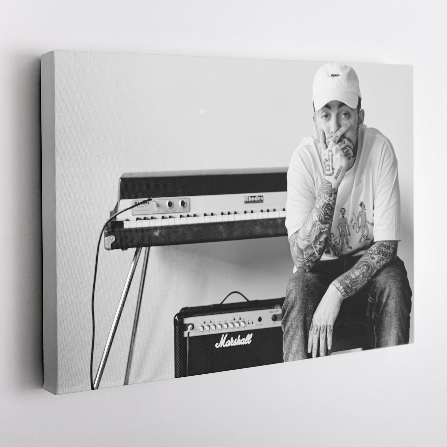 Mac Miller Rapper Canvas Wall Art – Music Legend Decor