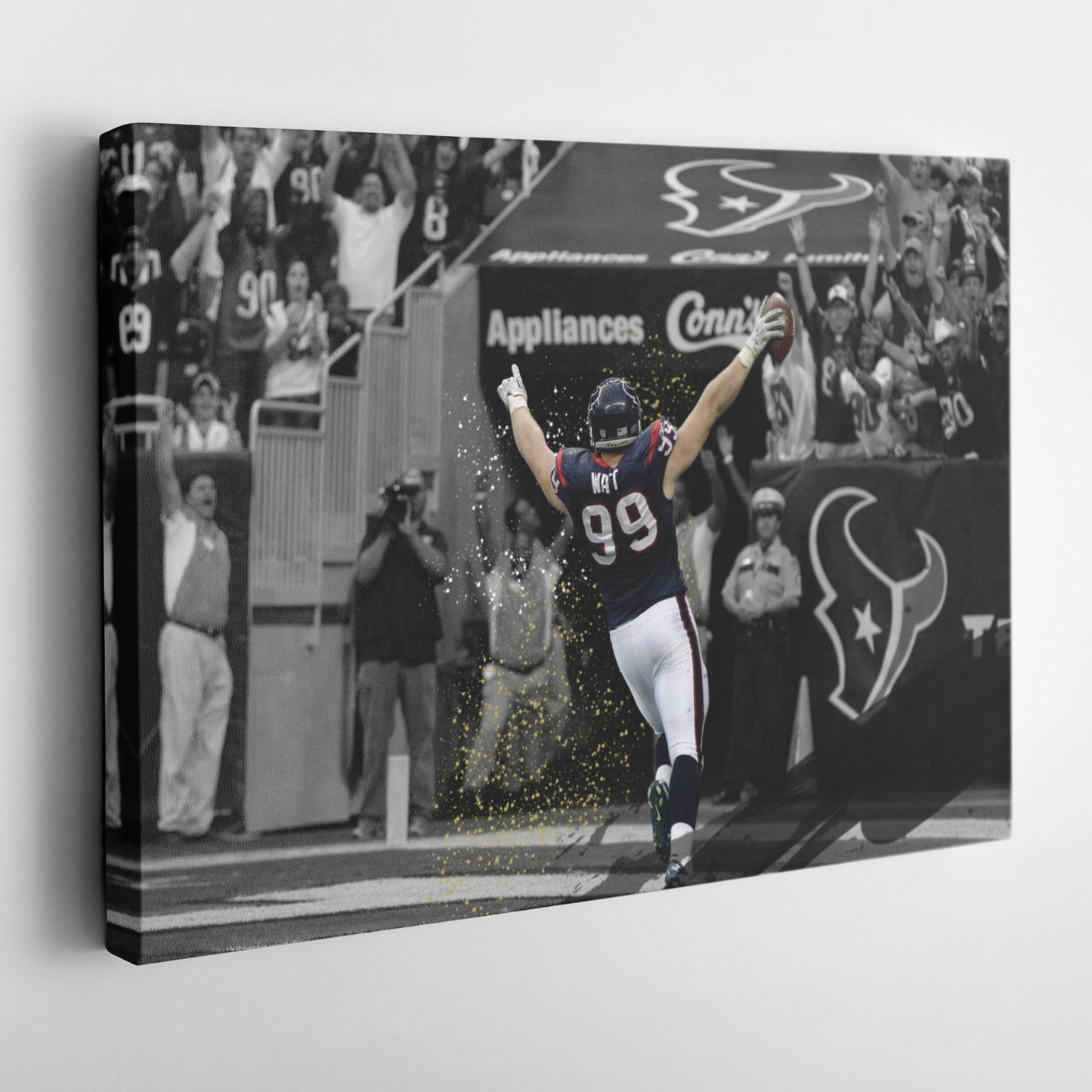J.J. Watt’s Pick-6 Houston Texans Canvas Wall Art Decor - NFL Action Moment Art