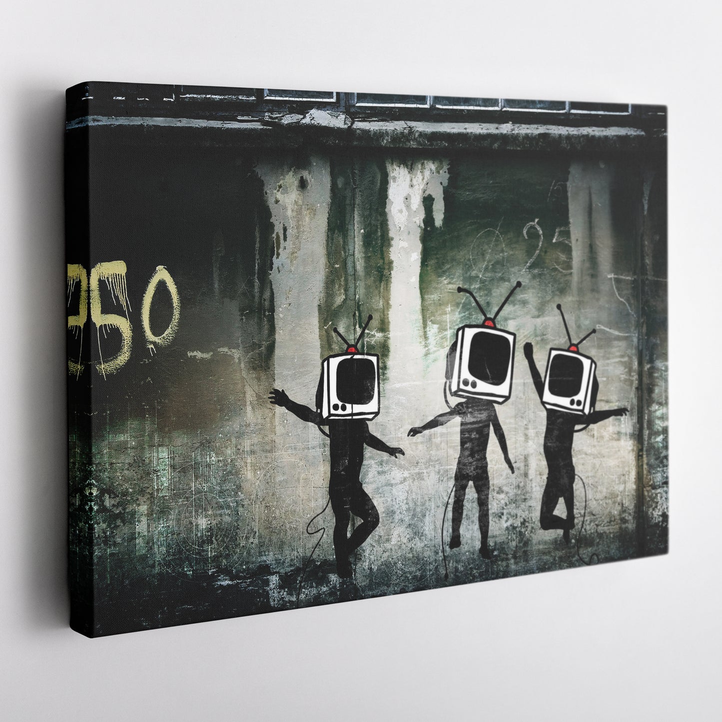 Banksy 'Television' Canvas Print - Framed Wall Art