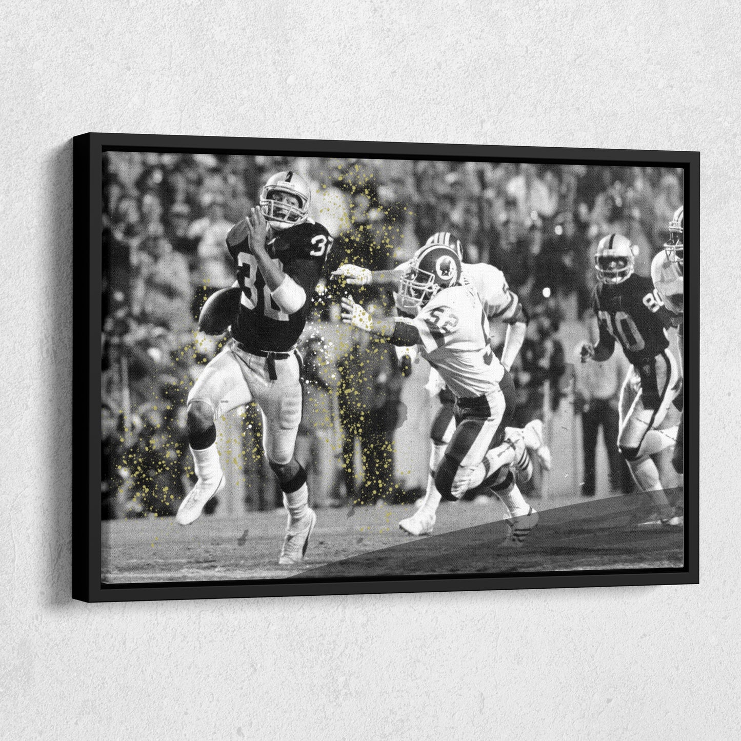 Marcus Allen Reverse Run Canvas Art - Raiders vs. Washington NFL Decor