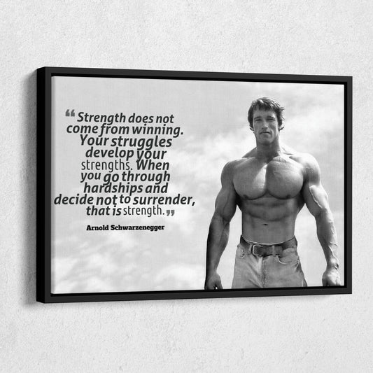 Arnold Schwarzenegger Motivational Quote Canvas Print – Wall Art for Home Decor & Inspiration