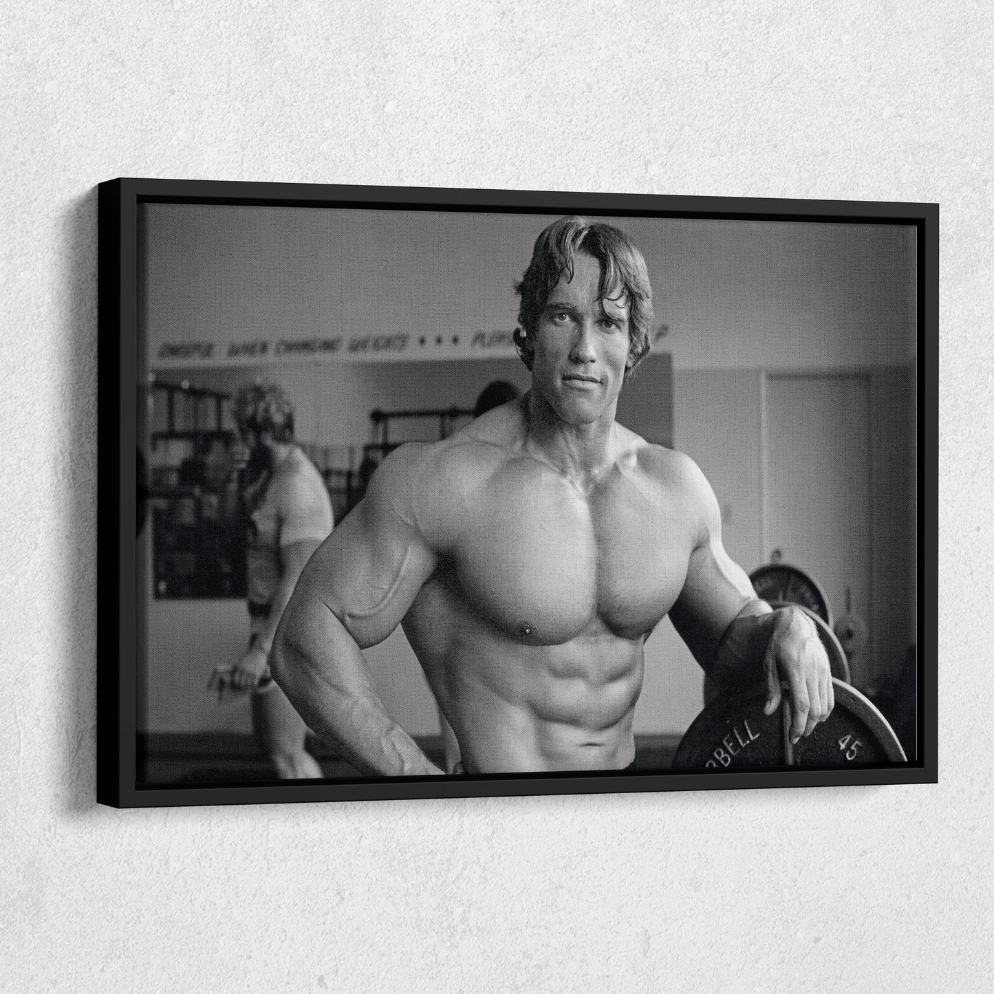 Arnold Schwarzenegger Bodybuilding Canvas Print – Wall Art for Home Gym & Fitness Enthusiasts