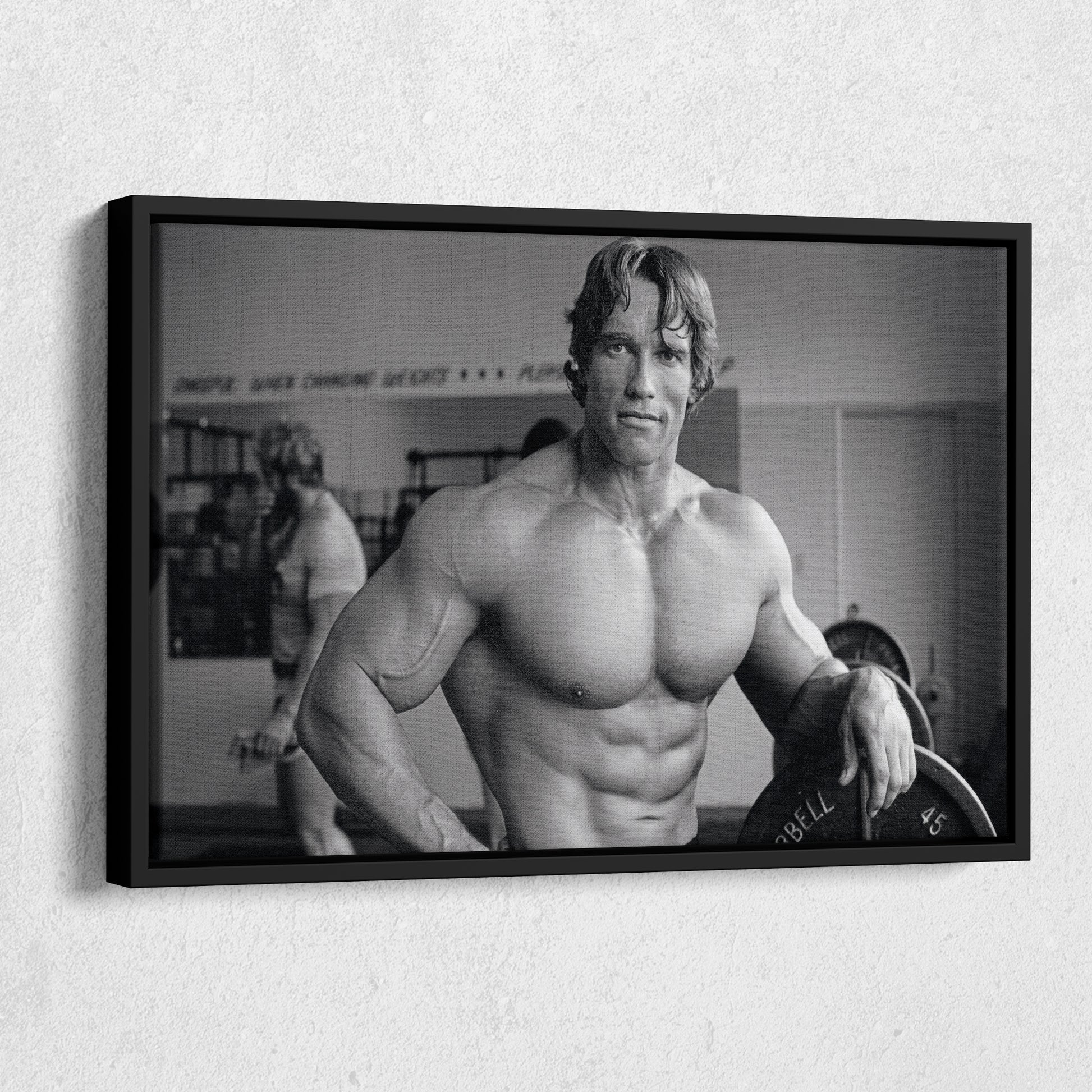 Arnold Schwarzenegger Bodybuilding Canvas Print – Wall Art for Home Gym & Fitness Enthusiasts