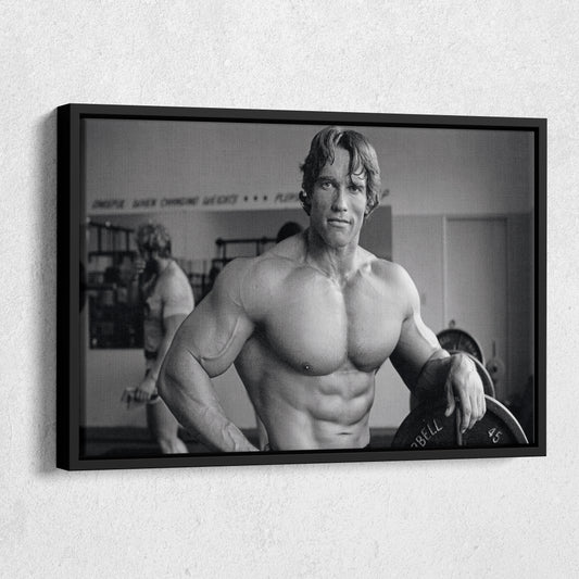 Arnold Schwarzenegger Bodybuilding Canvas Print – Wall Art for Home Gym & Fitness Enthusiasts