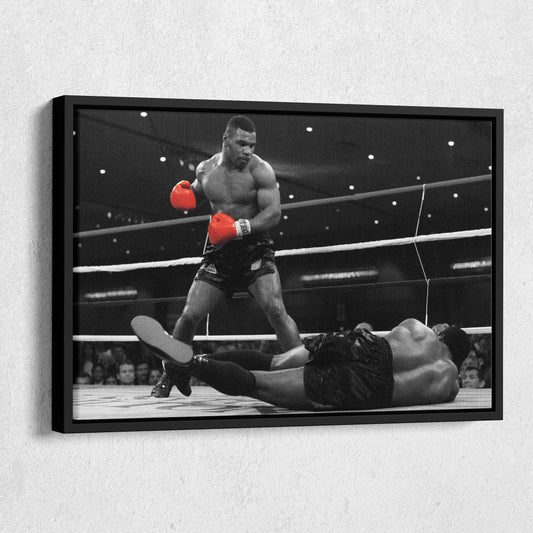 Mike Tyson Boxing Canvas Art – Poster Framed Wall Decor