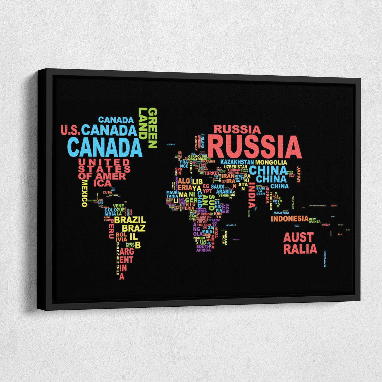 World Map - Canvas Wall Art Decor for Home & Office