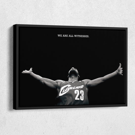LeBron James We Are All Witness Canvas Wall Art – NBA Legend Tribute