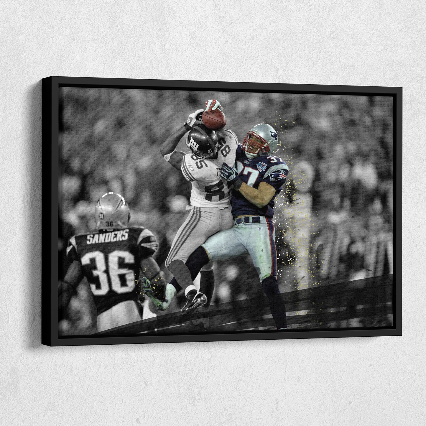 David Tyree Helmet Catch Canvas Wall Art Decor - Legendary NFL Moment Art