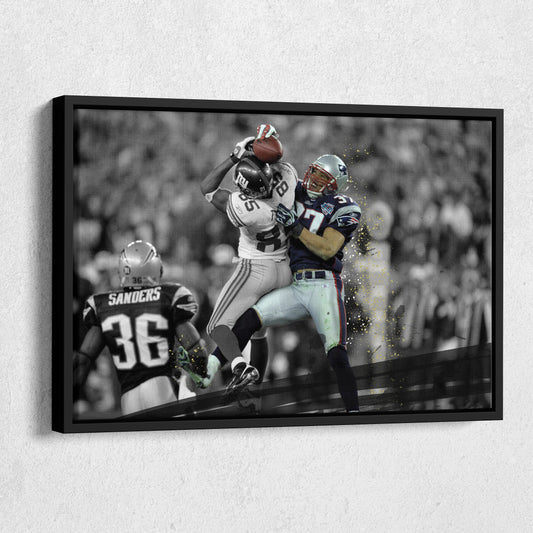 David Tyree Helmet Catch Canvas Wall Art Decor - Legendary NFL Moment Art