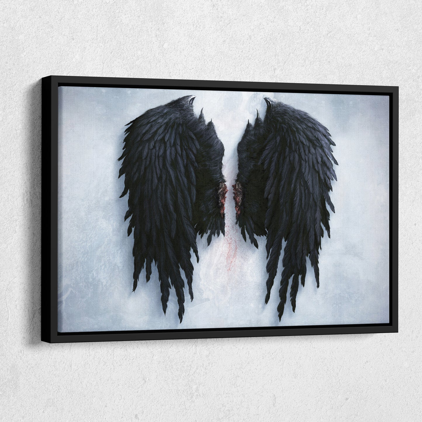 Banksy Angel Black Wings Canvas Wall Art – Bold Street Art Decor