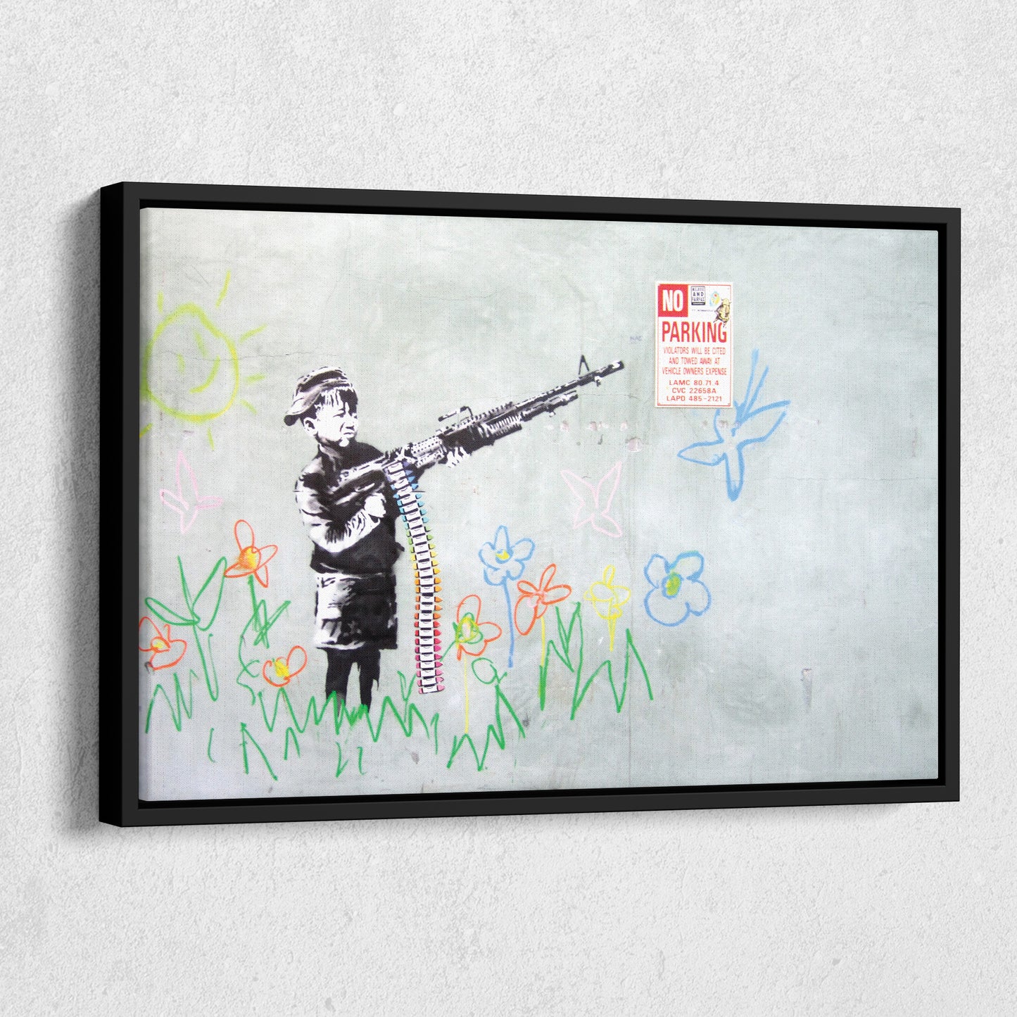 Banksy 'Soldier Boy' Canvas Print - Framed Wall Art