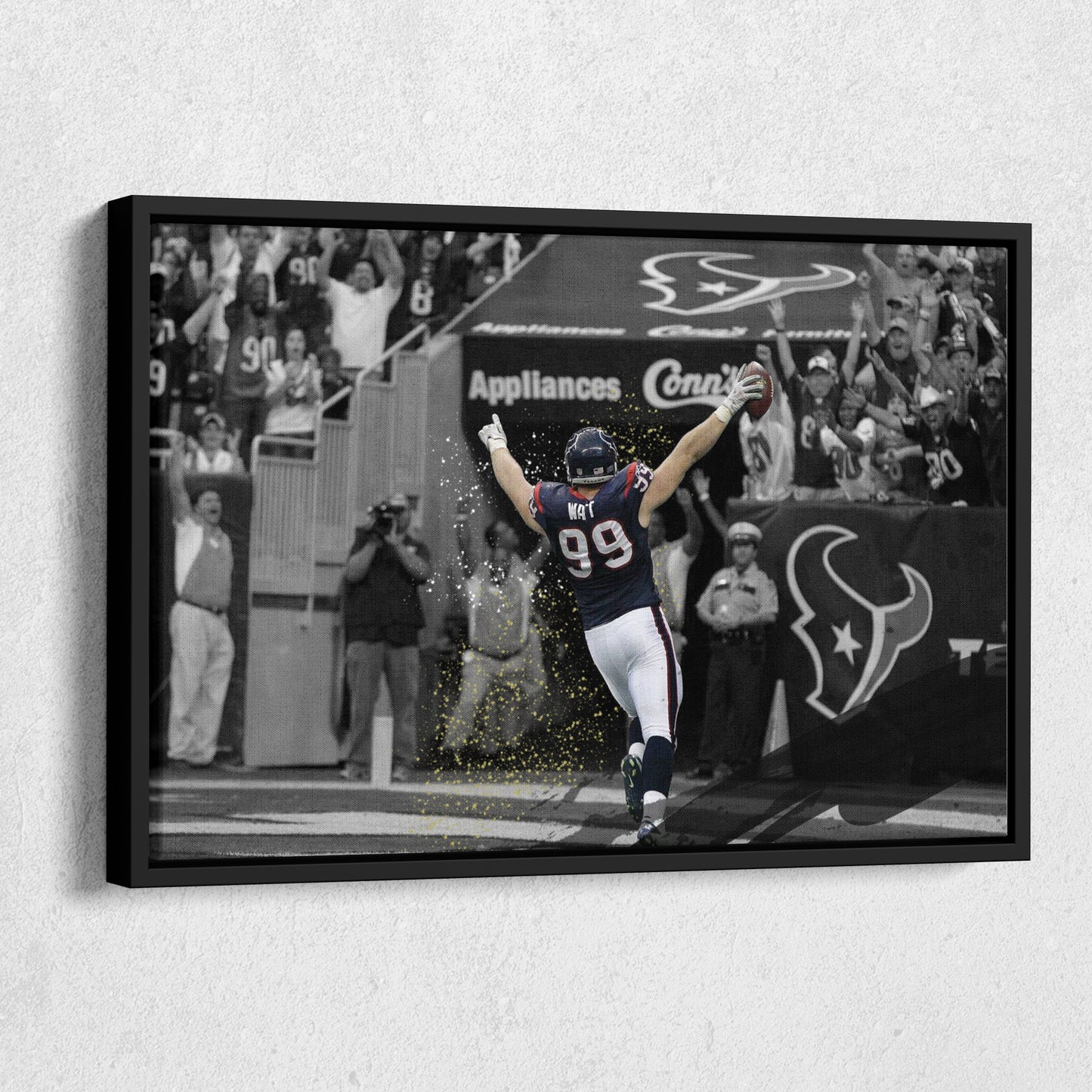 J.J. Watt’s Pick-6 Houston Texans Canvas Wall Art Decor - NFL Action Moment Art