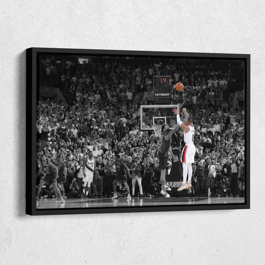 Damian Lillard Dame Time Canvas Wall Art – NBA Player Print for Home