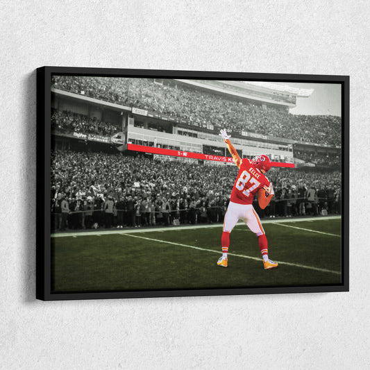 Travis Kelce Kansas City Chiefs Canvas Wall Art – NFL Superstar Decor