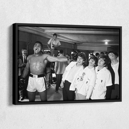 The Beatles & Muhammad Ali Canvas Wall Art – Music & Sports Legends Decor