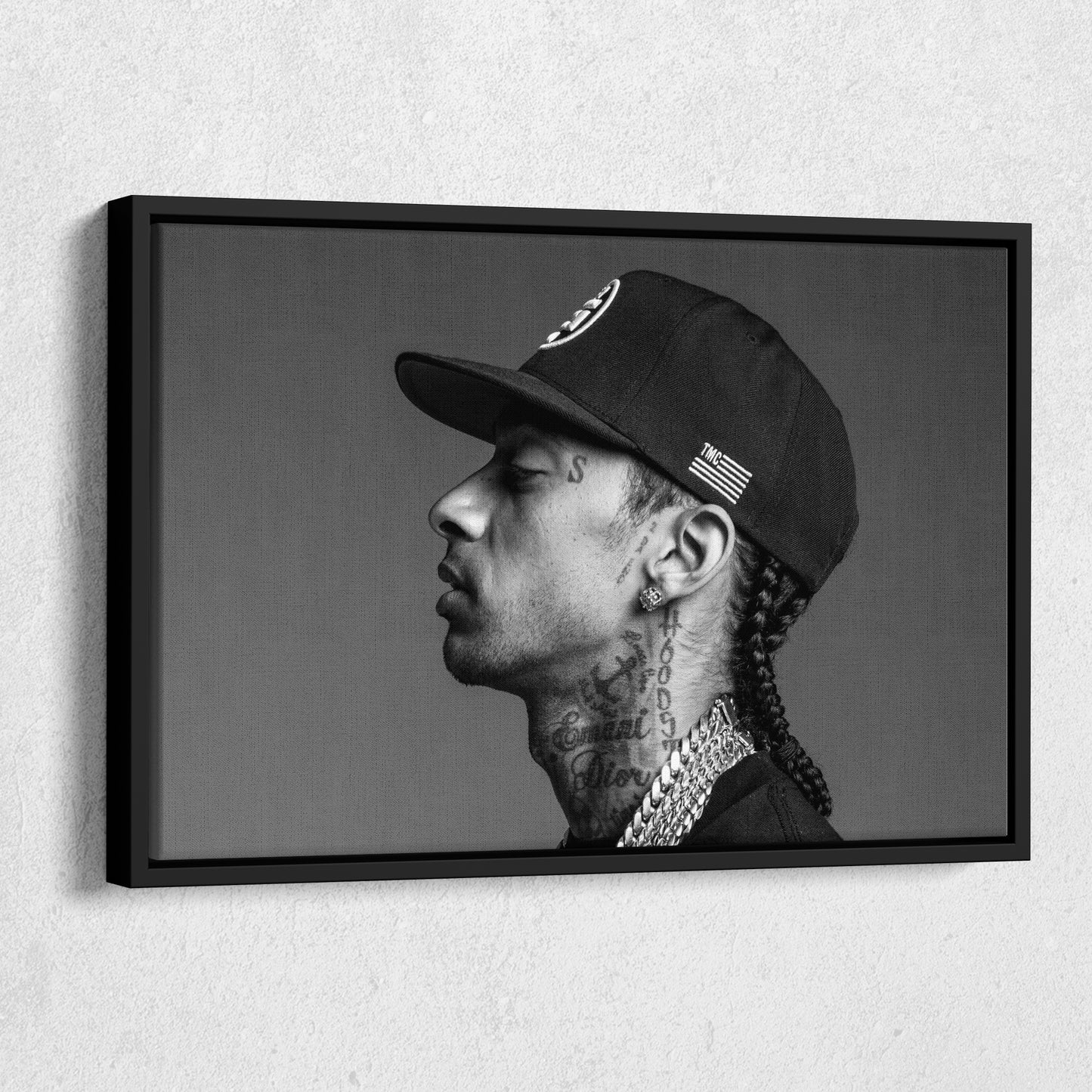 Nipsey Hussle Black and White Canvas Wall Art – Music Legend Home Decor