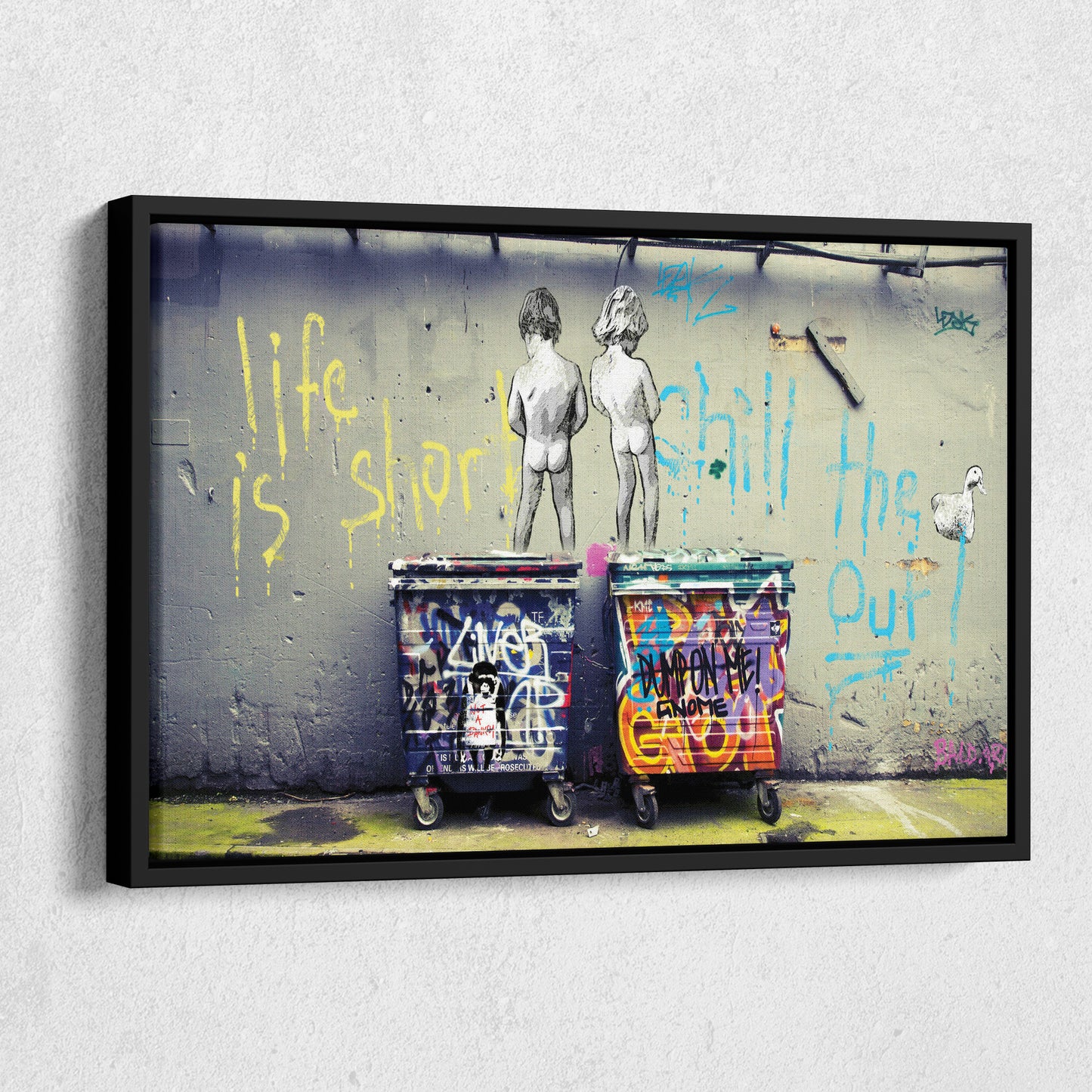 Banksy 'Boys' Canvas Print - Framed Wall Art for Home Decor