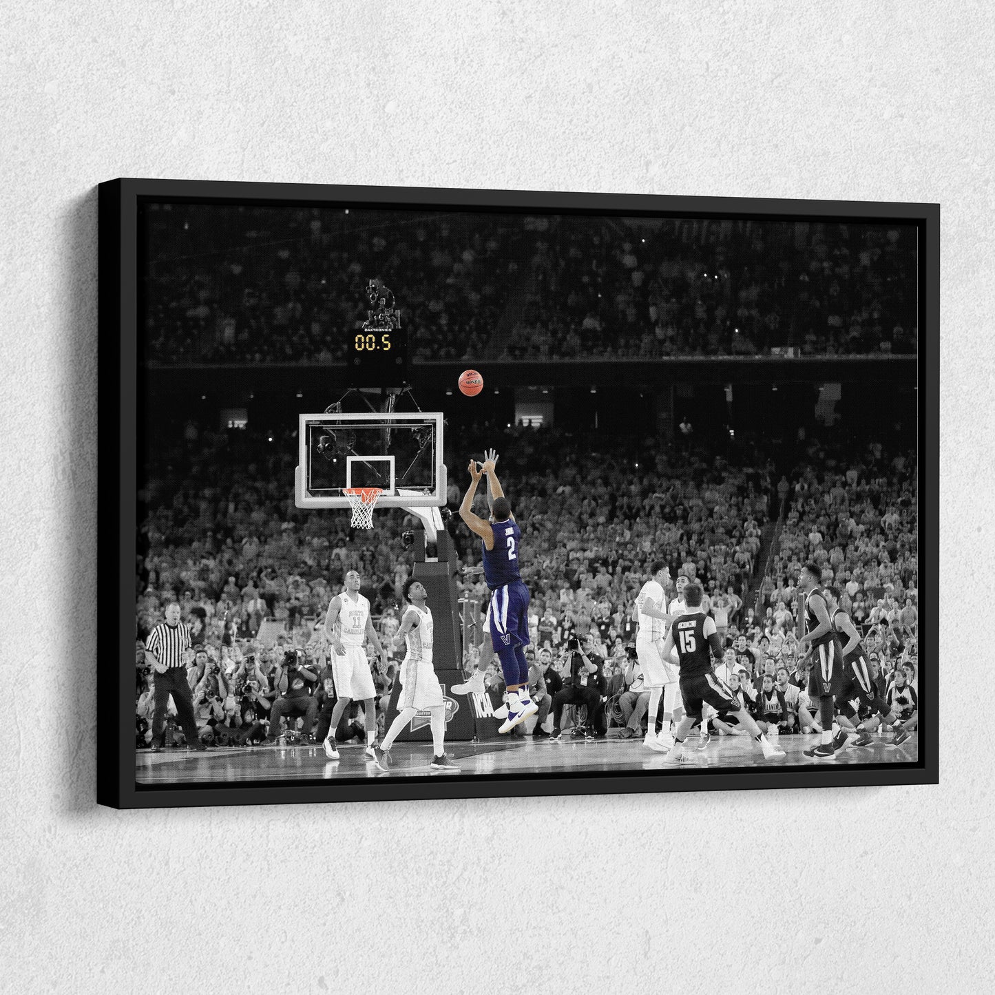 Kris Jenkins Buzzer Beater Villanova vs. North Carolina Canvas Wall Art Decor - NCAA Champion Art