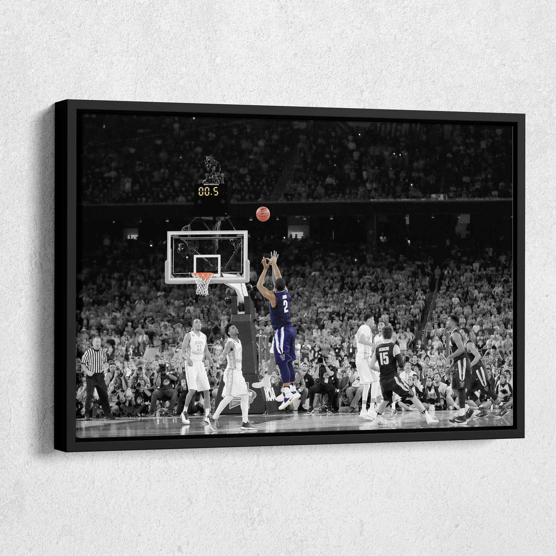 Kris Jenkins Buzzer Beater Villanova vs. North Carolina Canvas Wall Art Decor - NCAA Champion Art