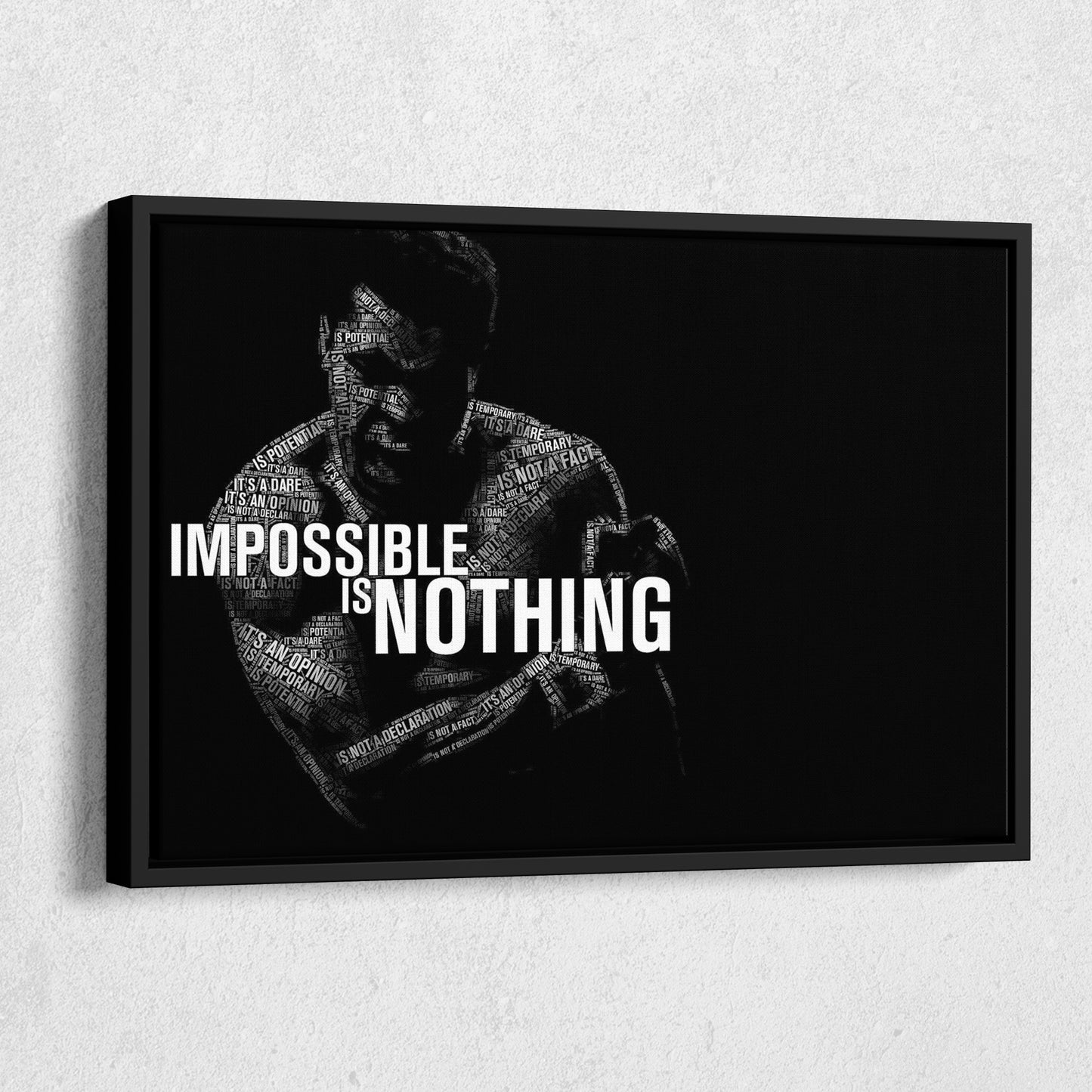 Muhammad Ali Boxing Quote Canvas Art – Iconic Fighter Decor